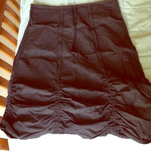 Black Cut Loose rouched 3/4 length skirt, size S